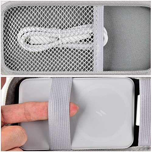 Case for Anker Magnetic Battery 10,000mAh Foldable Wireless Portable Charger, 633/622/621/321 5,000mAh Power Bank (MagGo) Holder, Storage for Baseus Power Delivery -Case Only (White, Medium) - color: White, size: Medium
