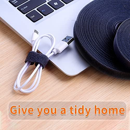 IFNOW Hook and Loop Tape 32FT Reusable Fastening Tape Cable Ties Double-Sided Hook-and-Loop Cable Management Tie (White, 0.8IN) (Pack of 2) - color: White, size: 0.8"/32FT,1PCS (Pack of 2)