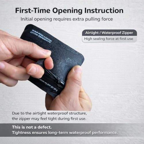 Heavy Duty Airtight Wallet Submersible Waterproof Wallet Protection for Keys, Cards - color: White (Hypalon Texture), size: 5.2" X 4" / 13.5CM X 10 CM