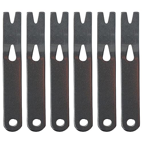 6Pcs Mini Crank Crowbar, 3-inch Stainless Steel Pocket Pry Bar Keyring Multifunctional EDC Tools Survival Scraper Opener for Outdoor, Indoors
