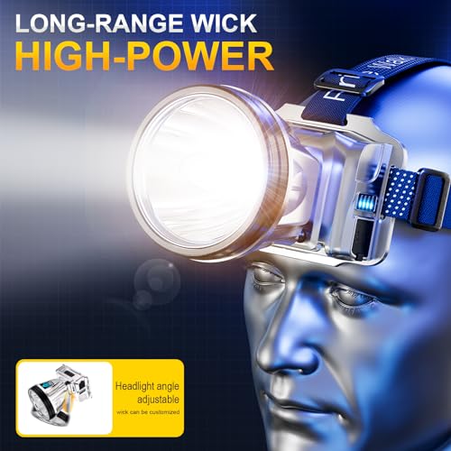 Super Bright Headlamp High Power Headlight LED Rechargeable Motion Sensor Hunting Head lamp Flashlight Spotlight Waterproof Light for Outdoor Fishing Camping Hiking - size: 5W ONE PACK