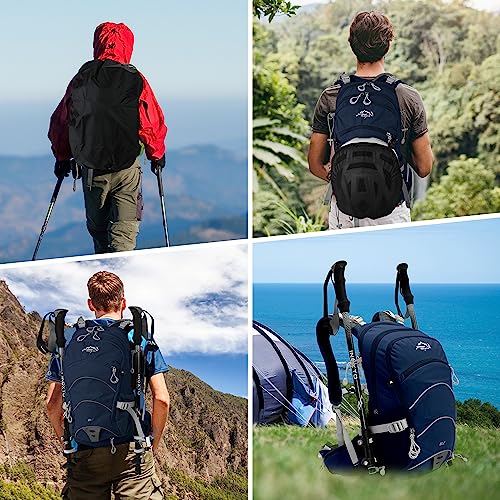 IX INOXTO 20L Hydration Backpack, Waterproof Hiking Internal Frame Backpacks with 2L Hydration Water Bladder and Rain Cover for Men, Lightweight Travel Daypack for Cycling,Camping,Ski (dark blue) - color: Dark Blue