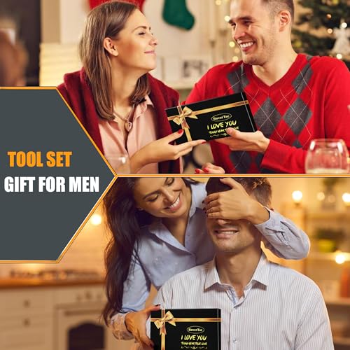 RoverTac Multitool Knife Tool Set, Gifts for Husband Boyfriend Dad Him, 15-in-1 Multitool Knife, Tactical Pen, Whistle in a Premium Gift Box with I LOVE YOU, Gift Ideas for the Men You Love. - style: I LOVE YOU