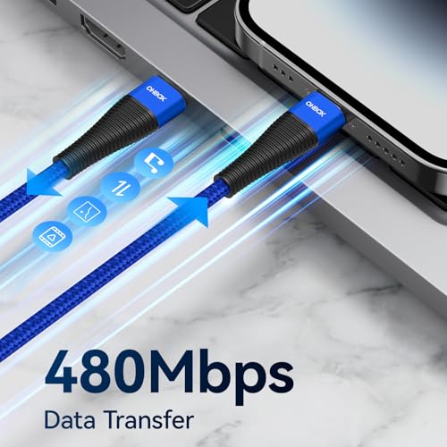 Extra Long USB C Cord 15FT, 100W USB-C to USB-C Cable Fast Charger USBC | Durable Apple USB C Cable for iPhone 17 16 15, iPad Pro, Air, Mini, MacBook Pro, Air, Samsung S26, Pixel 10 Pro XL, 9a, 10a - color: Blue, size: 15 FT - 2 Pack, style: USB C to USB