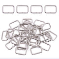 Swpeet 60Pcs 1 Inch / 25mm Heavy Duty Metal Ring Buckle Webbing Belts - color: Sliver, style: Metal Rectangle Ring