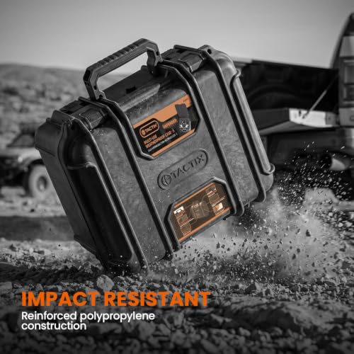 Tactix Hard Case S Waterproof Camera Protective Case IP65 Heavy-Duty with Custom Foam Insert, Fit Use of Drones, Camera, Equipments, Tools, 9.25"x7.48"x4.4" Black - size: S