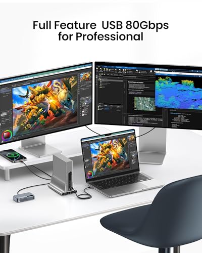 Silkland 80Gbps USB 4 for Thunderbolt 5 Cable 5FT, 120Gbps Bandwidth, 240W | up to 4K@540Hz/Dual 8K, USB-IF Certified, Braided USB C Video Cable Compatible for Thunderbolt 4, SSD, MacBook, iPhone17 - size: 5 Feet
