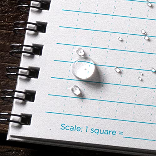 Rite in the Rain Weatherproof Side Spiral Notebook, 6.625" x 8.5", Yellow Cover, Universal Pattern, 2 Pack (No. 373-LGL2) - color: Yellow, style: Universal
