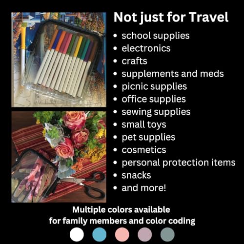 Taupe TSA Approved Clear Toiletry Bag Quart Size for 3-1-1 Liquids & Other Items + Paper Soap Sheets for Travel Comes in 1 Case with 50 Sheets