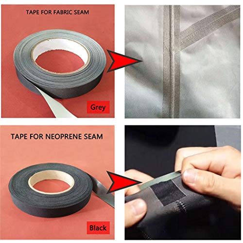 Wetsuit Repair Tape Iron-On Seam Sealing Waterproof Patch for Neoprene (Black, 5M) - color: Black, size: 5M