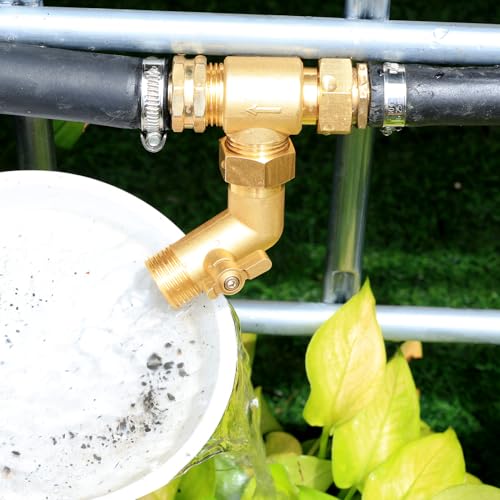 Garden Hose Filter Attachment with 100 Mesh and 40 Mesh Stainless Steel Screen,Brass Filter Pressure Washer Inlet for RV Camping Car Wash Rainwater Filtration (with Valve) - color: with valve