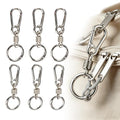 Zipper Clips Anti Theft, 6 Pcs Zipper Locks for Backpacks, Double Opening Antitheft Spring Carabiner Clasps for Travel Purse Luggage Suitcase Handbags Keys(Silver) - color: Silver