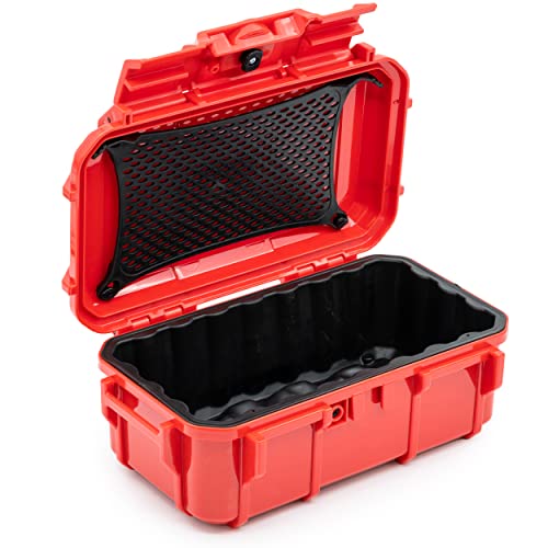 Seahorse 57 Portable Waterproof Dry Box Protective Case - Travel Safe/Mil Spec / IP67 Waterproof/USA Made - for Cameras, Action Cams, Ammunition, Rifle Ammo, Marine (Red), SE57RD - color: Red