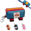 Dog Poop Bag Holder for Leash, Large-Capacity Canvas Pouch, Blue | Holds one bag roll, keys, treats, and small essentials with quick access, secure straps, and water-resistant canvas - color: Blue