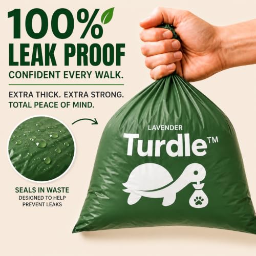 Turdle Compostable Dog Poop Bags Rolls, Lavender Scented, 270 Count