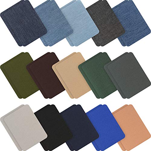 Tatuo 30 Pcs Iron on Patches for Clothing Jean Repair,Classic Colors - color: Classic Colors