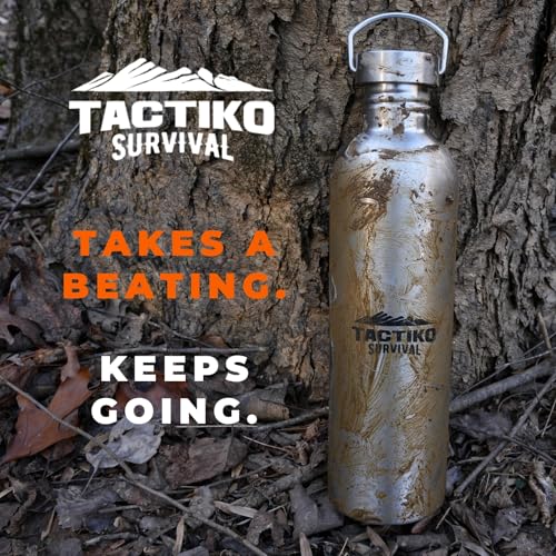 Tactiko Stainless Steel Wide Mouth Water Bottle | Single Wall Boil-Safe - color: Pink, size: 51 oz/1500 ml