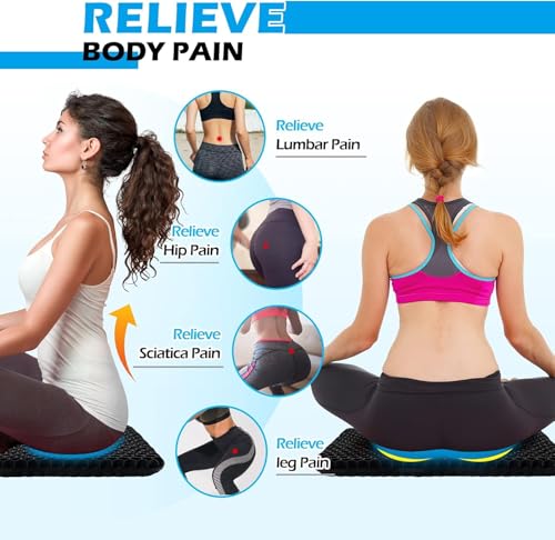 Gel Seat Cushion for Long Sitting Pressure Relief(Super Large & Thick) - Gel Cushions for Office Chairs - Tailbone Pain Relief Cushion, Sciatica & Back Support, Wheelchair Cushions & Car Seat Cushion - color: Black, size: Super Large - 19x18.3x1.65inch