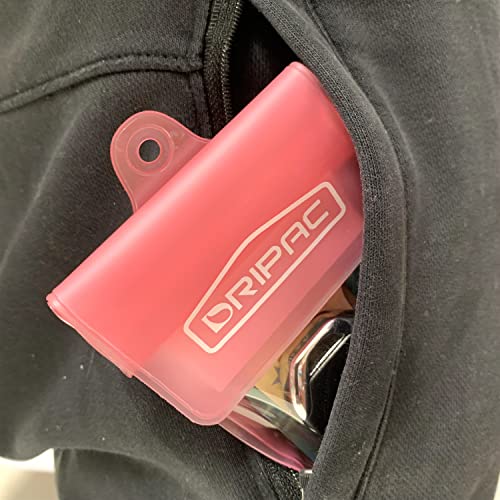 DRIPAC Waterproof Car Key FOB Case Bag Dry Holder Pouch For ID Badge Cash - color: Pink