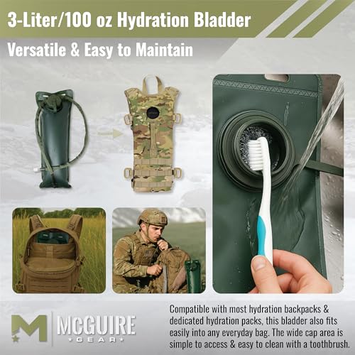 Hydration Bladder, 3L/100 oz. Water Bladder, Leak Proof Hydration Pack, Water Reservoir with Insulated Drinking Tube for Hiking, Cycling, and Biking