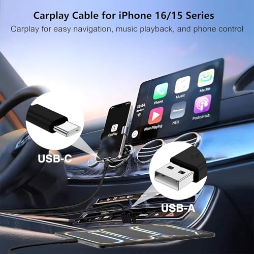 4 Pack 3/3/6/6FT 60W USB C to USB C Cable & USBA to USBC Fast Charging Cord | Car Carplay USB C Charge Cable for iPhone 17 16 15 Pro Max, Type C Cable for Samsung S26/S25, MacBook Pro/Air, iPad - Black - color: Black, size: 3ft+3ft+6ft+6ft