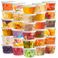 TashiBox 50 Sets 16 Oz Plastic Deli Containers with Lids - Food Storage Containers with Lids - Clear Airtight Meal Prep Containers, BPA Free, Stackable, Leakproof, Microwave and Freezer Safe - size: 16 oz - 50 Containers & Lids