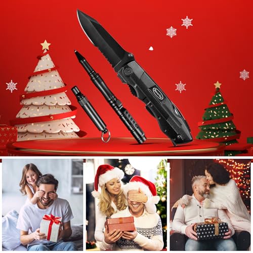 RoverTac Pocket Multitool Knife Multi Tool Set, 15-in-1 Multitool Knife, Tactical Pen with Glass Breaker, Emergency Whistle, Perfect for Camping Hiking Survival Fishing Car tool Kit, Gifts for Men - style: TOUGH GEAR FOR REAL LIFE
