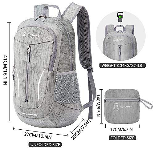 ZOMAKE 25L Ultra Lightweight Packable Backpack, Foldable Hiking Backpacks