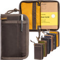 LOCHBY® Pocket Journal | Tomoe River 3.5" x 5.5" Notebook | Waxed Canvas | Ideal for Travelers & Daily Use, Fits Field Notes, Moleskine Cahier - color: Brown, size: Pocket-size Zipper