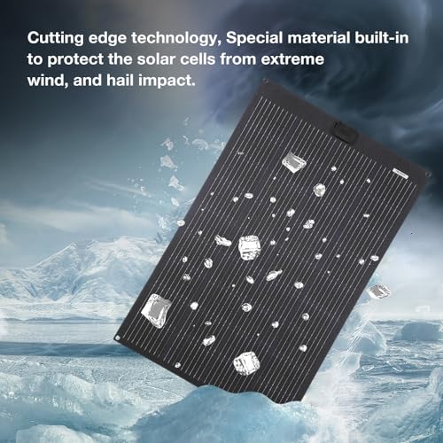 80W 12V Flexible Solar Panel,37 x 21in ETFE Black Thin | High Efficiency, Slim Flexible PERC Mono Solar Cells 12 Volt for Battery Charge Marine RV Campers Boats Camping Generator - size: 80W/37in x 21in