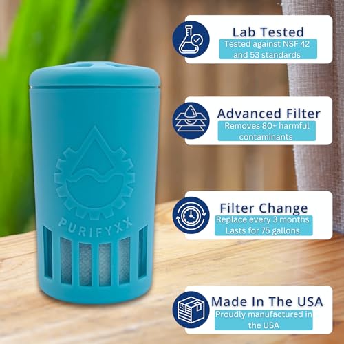 HydroBottle | Stainless Steel Filtered Water Bottle, 24 oz | BPA-Free, Removes Lead, Chlorine, Arsenic, VOCs | Filter Lasts 3 Months, Replaces 568 Plastic Bottles (Black)