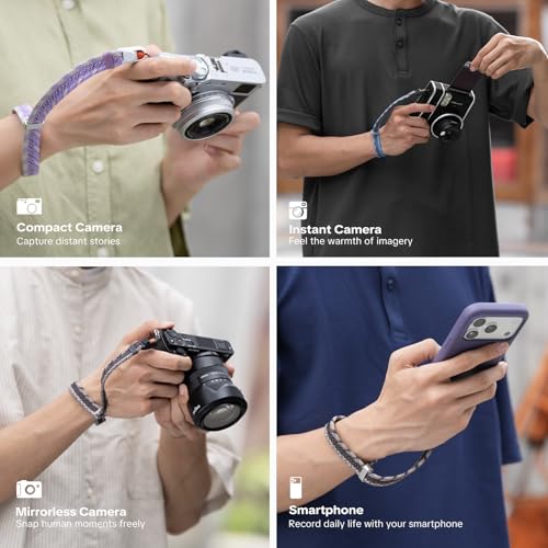 PGYTECH Rope Camera Wrist Strap Slim Trendy Style, Adjustable Quick Release - color: Mystic Blue
