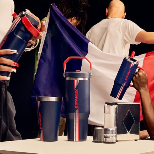 STANLEY Adventure Stacking Beer Pint Glass | Stackable Drinking Cup for Cold Beverages | Dishwasher Safe | Insulated Stainless Steel Tumbler | BPA-Free - color: Team Navy Red, style: Modern
