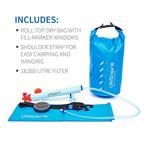 LifeStraw Mission Gravity-Fed Water Purifier, High-Volume, 12 L, Blue | Water Purification System, High-Volume Gravity-Fed Purifier for Camping and Emergency Preparedness, 12 Liter