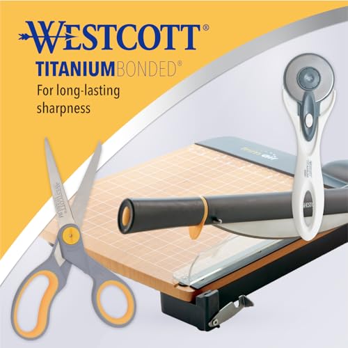 Westcott Travel Safe Titanium-Bonded Mini Folding Scissors for Fabric and Paper, TSA Compliant and Portable for Crafting, Sewing Supplies, & More