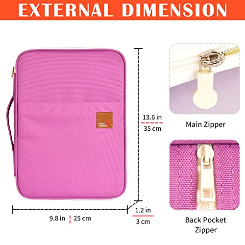 Lanola A4 Document Bags Portfolio Waterproof Business File Holder Travel Gear Organizer Electronics Accessories Bag - color: Purple