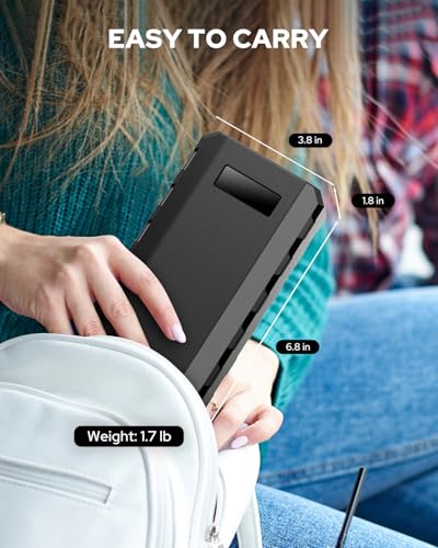 SinKeu 23400mAh/86.58Wh Portable Power Bank with AC Outlet - color: Black and White
