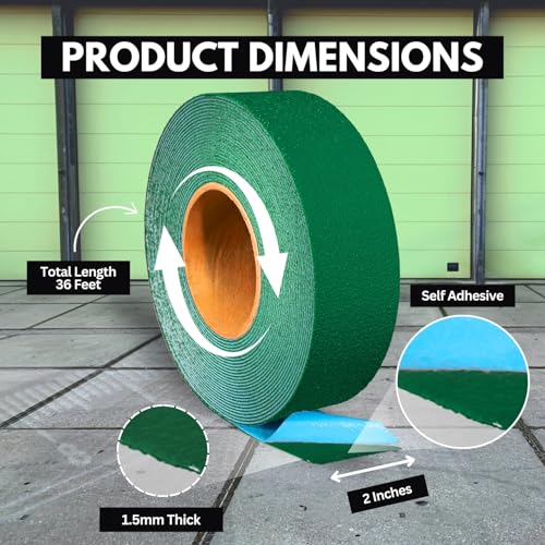 DuraMark RPT-750 Reflective Pavement Marking Tape, Green, 2 in x 36 ft - color: Green, size: 2 Inch x 36 Ft