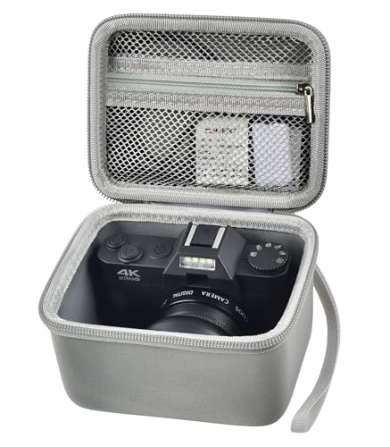 Comecase Vlogging Camera Case for Duluvulu/for VJIANGER 4K Digital Cameras | Mesh Pocket for Charging Cables and Batteries, Travel Storage for Vloggers, Parties and Camping (Grey) - Case Only - color: Grey, size: M