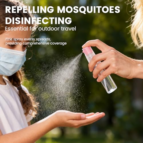 4 Pack Refillable Spray Bottle, Reversible Small Empty Spray Bottle with Fine Mist, Leak Proof - for Cleaning Solutions, Mosquito prevention, Face & Hair Mist - 4pk 1 OZ / 30 ML - color: Terracotta, size: 1 Ounces