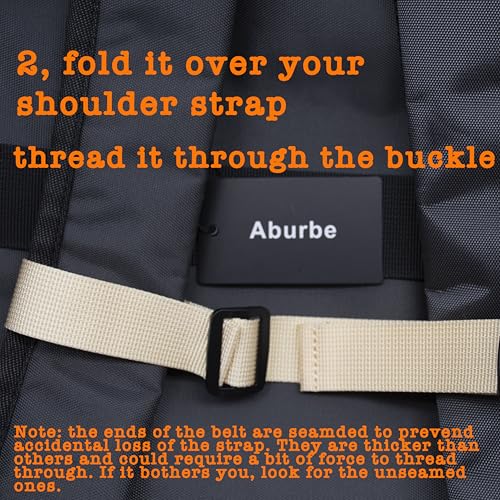 Backpack Chest Strap, Universal Add on Adjustable Sternum Strap, Chest Belt Replacement, with Heavy Duty Quick Release Buckle Clip, for Travel, Hiking, Camping, School - color: Beige
