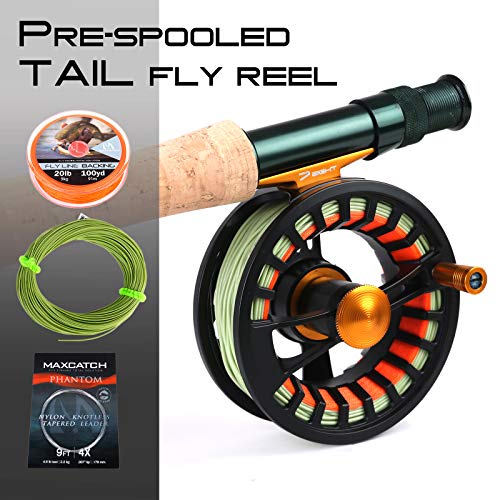 M MAXIMUMCATCH Maxcatch Alltime Travel Fishing Rod-Ultra Compact for Backpacking 8-Piece 9ft with Rod Tube (Size: 5/6/8wt) - color: Alltime Rod&Reel Combo, size: 9' 8wt 8pcs