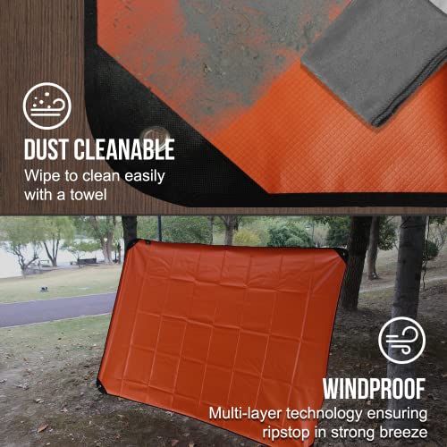 LYN Heavy Duty Emergency Blanket Survival Gear Waterproof Insulated Blanket Emergency Tarp for Camping, Hiking, Bushcraft - color: Orange Red