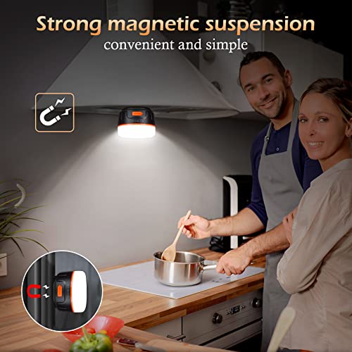Sinvitron LED Camping Lantern Rechargeable with Remote Control - 1000LM 150H Runtime Tent Light, 5200mAh Water-Resistant Emergency Light for Hurricane Power Outages, Hiking Home - style: 1Pack Black&Org