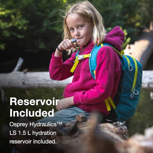 Osprey HydraJet 12L Kids' Hiking Pack with Hydraulics Reservoir, Green OS - color: Green Canopy