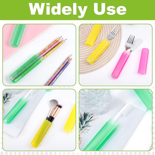 35 Pcs Travel Toothbrush Case, 7 Colors Plastic Toothbrush Storage