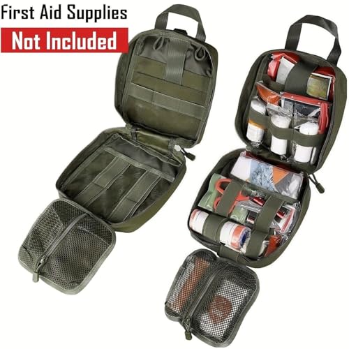 Outdoor Survival Pouch and Waist PacksCompatible Quick-Release Empty Utility Bag for Tactical Emergency Storage Empty Bag Only (Dark Night Camo) - color: Dark Night Camo
