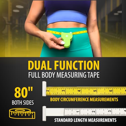 Perfect Body Tape Measure - 80 Inch Automatic Telescopic Tape Measure - Retractable Measuring Tape for Body: Waist, Hip, Bust, Arms, and More (White - 80 inch) (Pack of 2) - color: White, size: 80 Inch (Pack of 2)