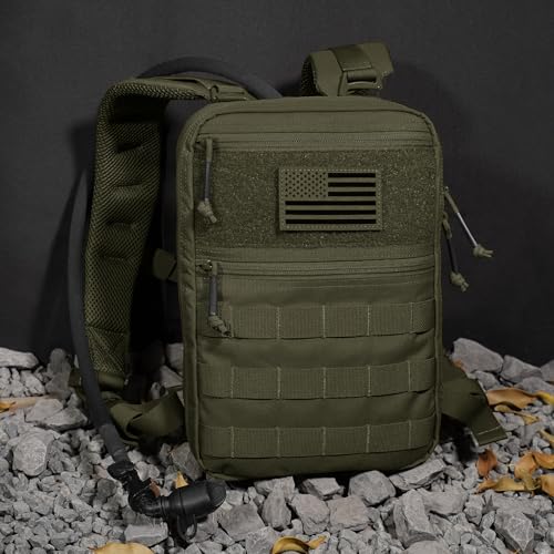 Tactical Molle Hydration Pack for 1.5L - Lightweight Water Reservoir Bag for Molle Vest Backpack, for Hiking, Hunting - color: RG