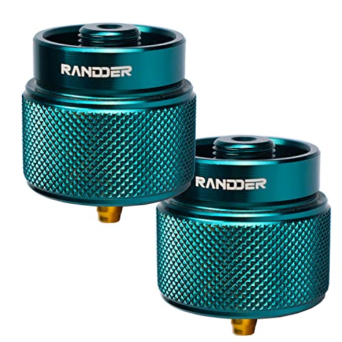 Propane to Butane Adapter Camping Stove Adapter Gas Adapter Converter 16 oz Propane Tank Input EN417 Valve Output Camp Fuel Refill Adapter for Outdoor Backpack Hiking (Dark Green X 2 Pack) - color: Dark Green X 2 Pack